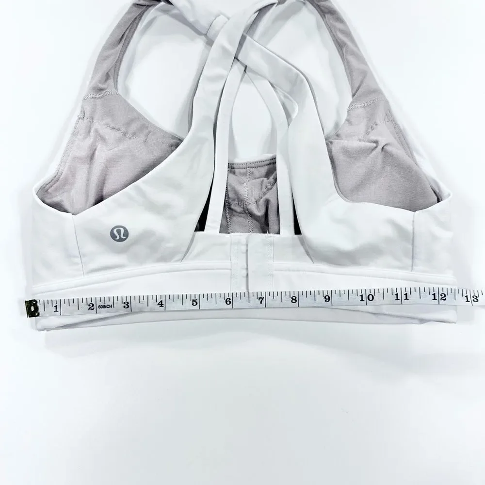Lululemon white Stash it All bra 8 C/D